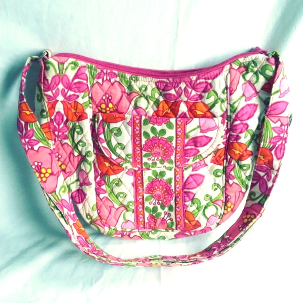 Vera Bradley pink floral crossbody bag